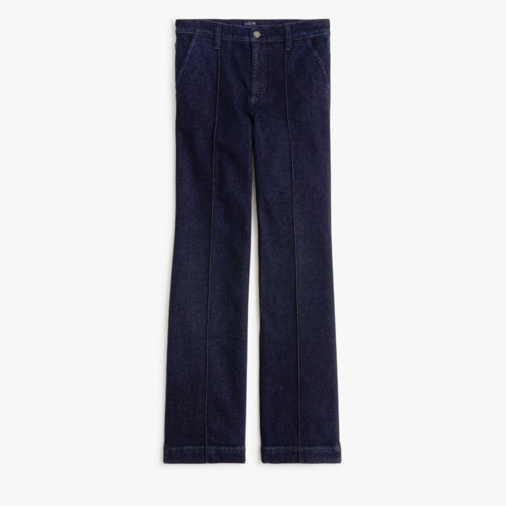 NWT J. Crew Factory Slim Wideleg Pintuck Denim Trouser, Stretch, CG483, Size 27